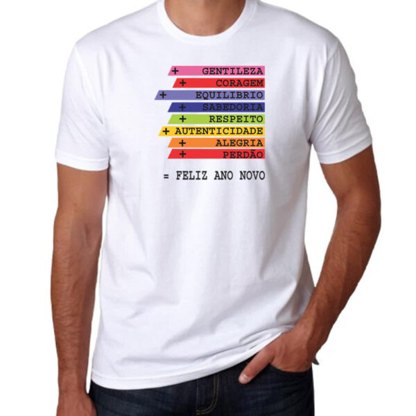 Camiseta Unissex Ano novo de acoes - Imagem 3