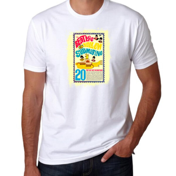 Camiseta Unissex Nostalgia Beatles Yellow Submarine - Imagem 3