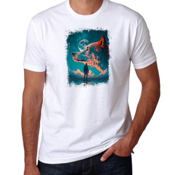 Camiseta Unissex Nuvens em forma de lobo - Imagem 3