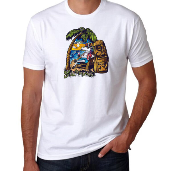Camiseta Unissex Unicornio relaxando de ferias - Imagem 3