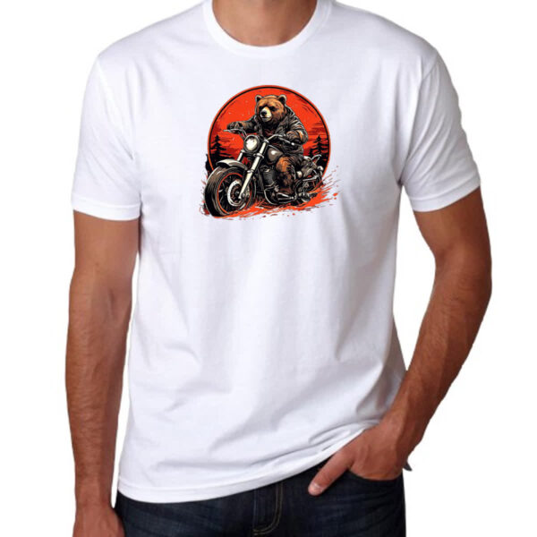 Camiseta Unissex Urso Pardo Motoqueiro Radical - Imagem 3