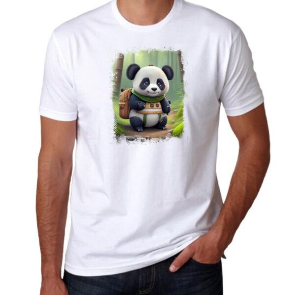 Camiseta Unissex Urso panda aventureiro - Imagem 3