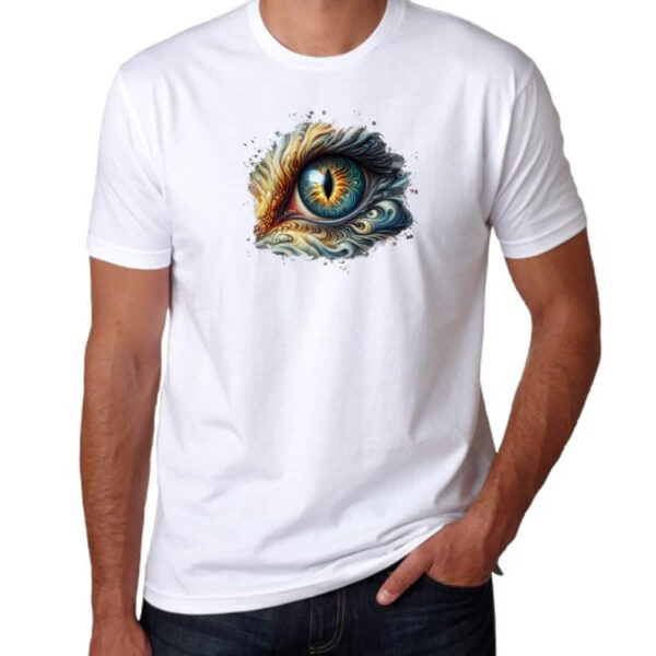 Camiseta Unissex Olho de dragao watercolor - Imagem 3
