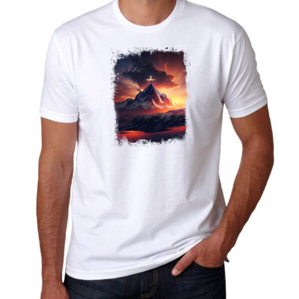 Camiseta Unissex A fe move montanhas 2 - Imagem 3