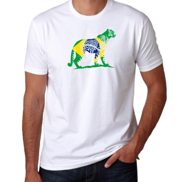Camiseta Unissex Onca Pintada Fauna Brasil - Imagem 3