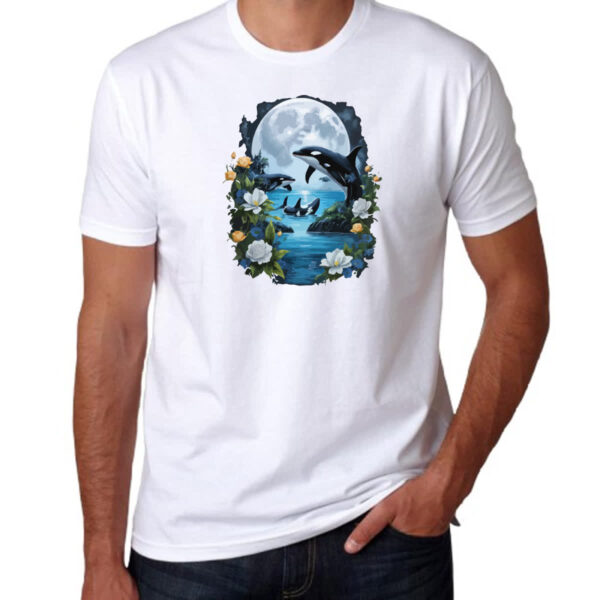Camiseta Unissex Orca ao luar - Imagem 3