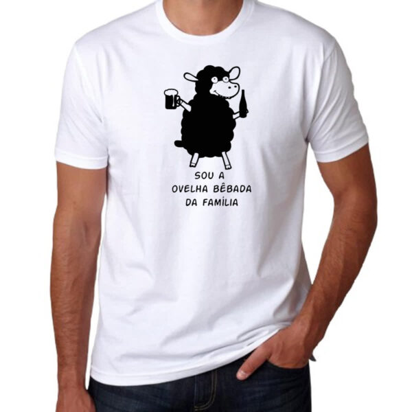 Camiseta Unissex Ovelha Bebada da Familia - Imagem 3