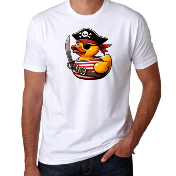 Camiseta Unissex Patinho de borracha Pirata - Imagem 3