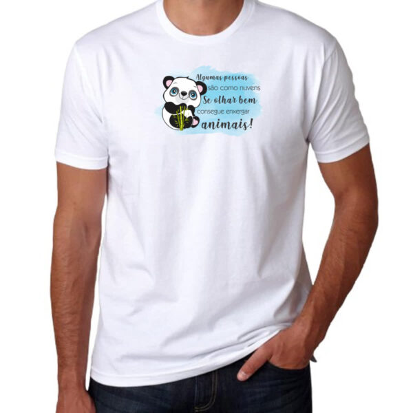 Camiseta Unissex Panda algumas pessoas sao nuvens - Imagem 3