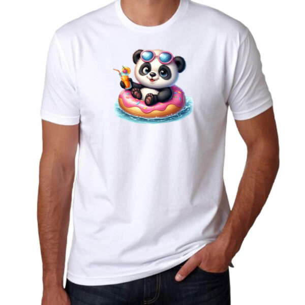 Camiseta Unissex Panda na boia - Imagem 3