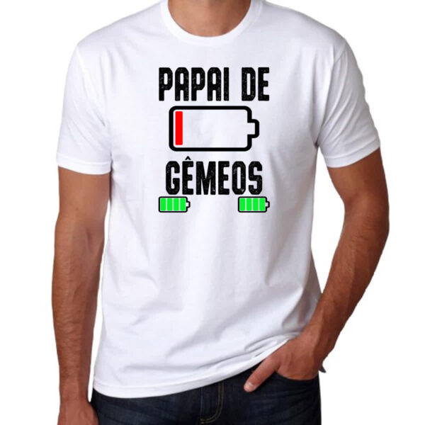 Camiseta Unissex Papai de gemeos - Imagem 3