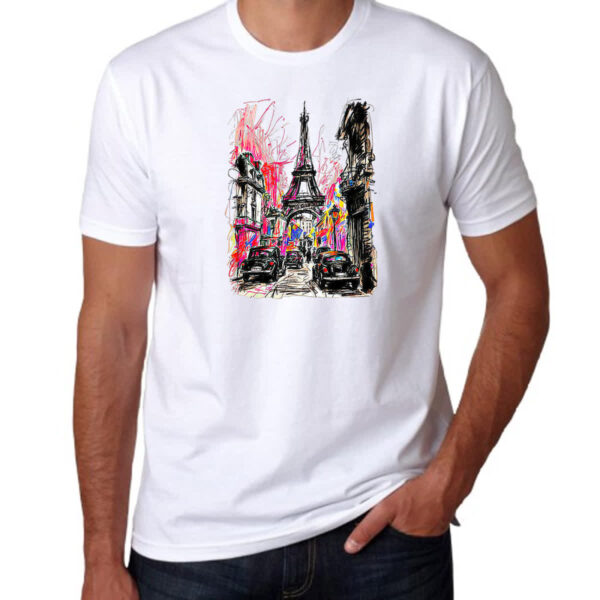 Camiseta Unissex Paris street art - Imagem 3
