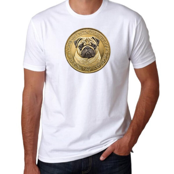 Camiseta Unissex Pug coin - Imagem 3
