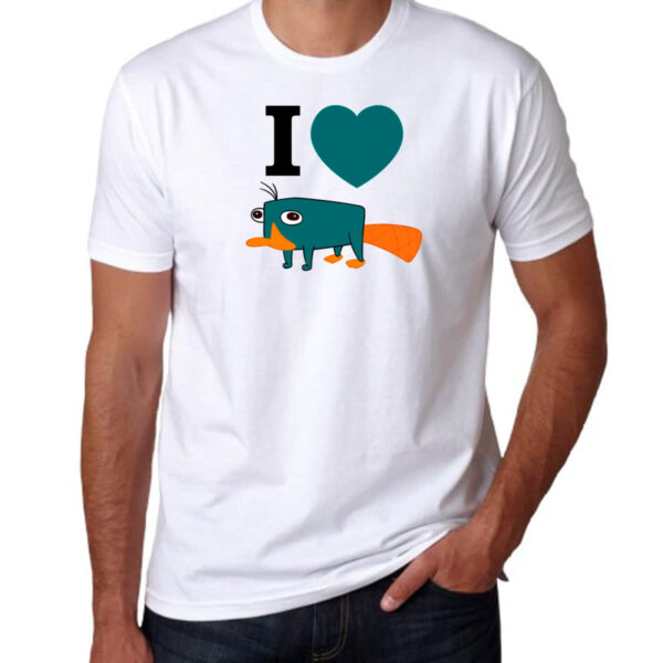 Camiseta Unissex Phineas e Ferb Eu amo Perry - Imagem 3