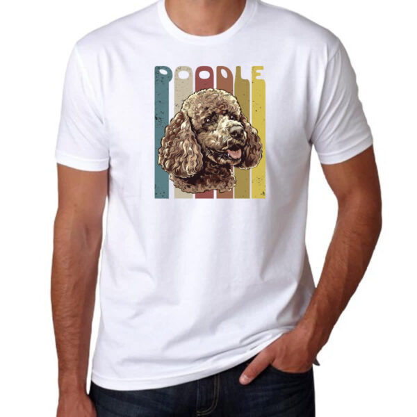 Camiseta Unissex Poodle retro vintage - Imagem 3