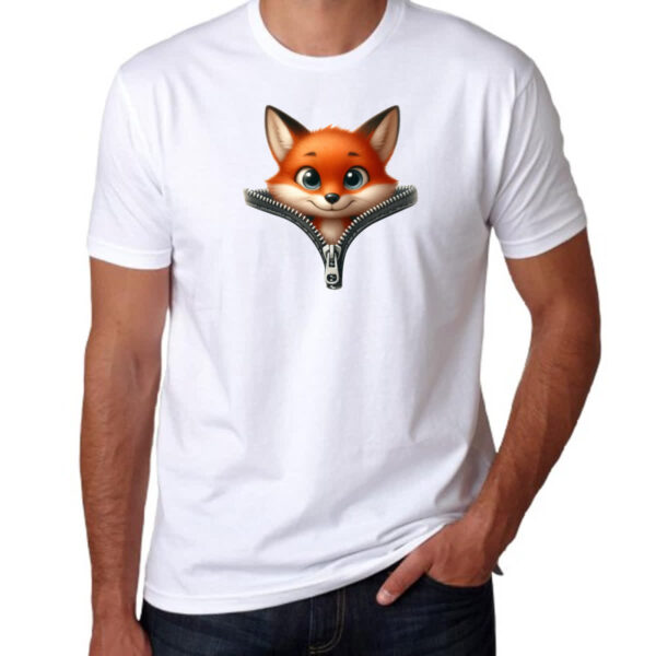 Camiseta Unissex Raposa no ziper - Imagem 3