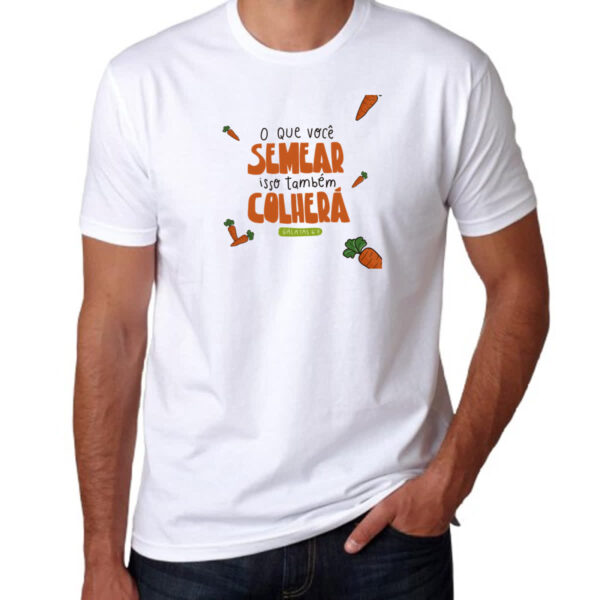 Camiseta Unissex Religioso semear e colher - Imagem 3