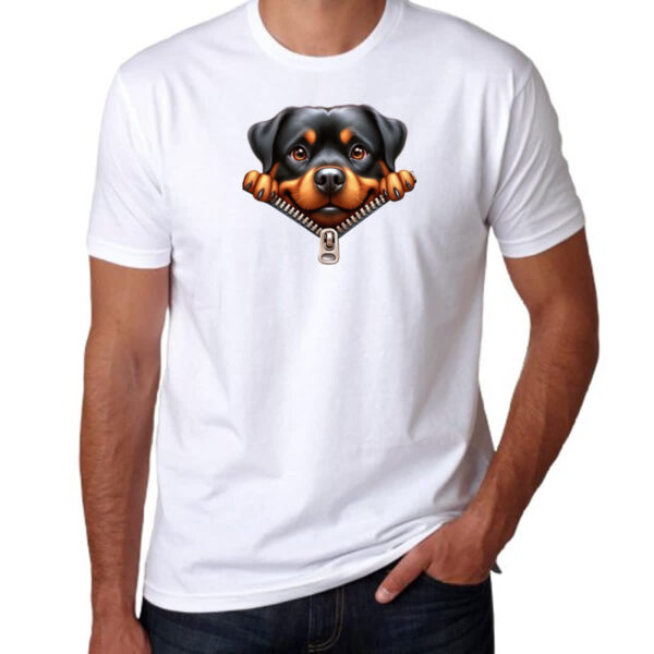 Camiseta Unissex Rottweiler no Ziper - Imagem 3