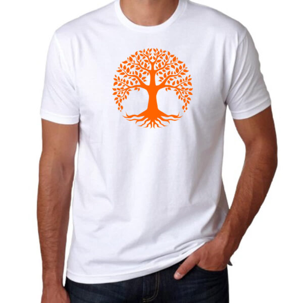 Camiseta Unissex Arvore da vida laranja - Imagem 3