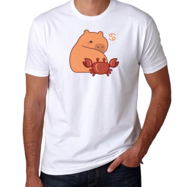 Camiseta Unissex Signo Capivara Cancer - Imagem 3