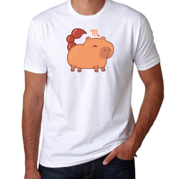 Camiseta Unissex Signo Capivara Escorpiao - Imagem 3