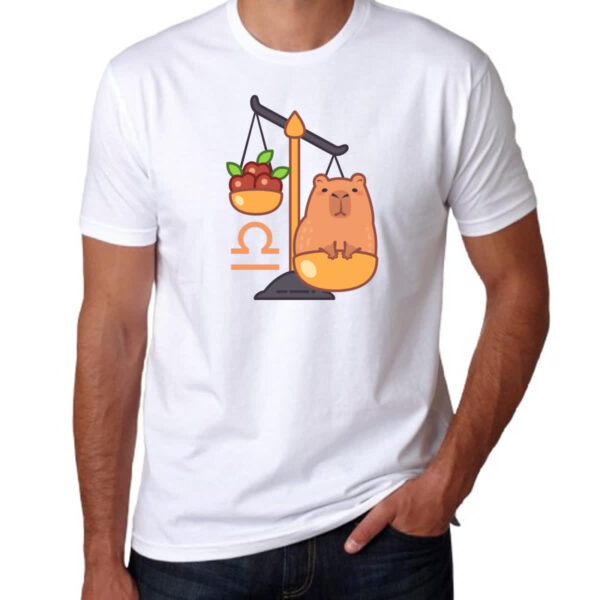 Camiseta Unissex Signo Capivara Libra - Imagem 3