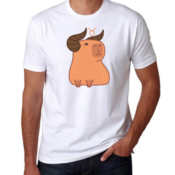 Camiseta Unissex Signo Capivara Touro - Imagem 3