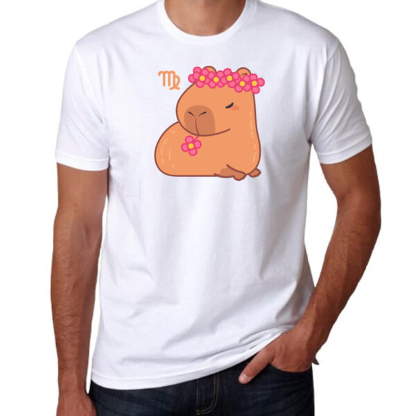 Camiseta Unissex Signo Capivara Virgem - Imagem 3
