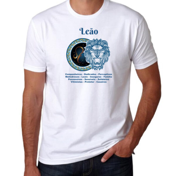Camiseta Unissex Signo de Leao adjetivos - Imagem 3