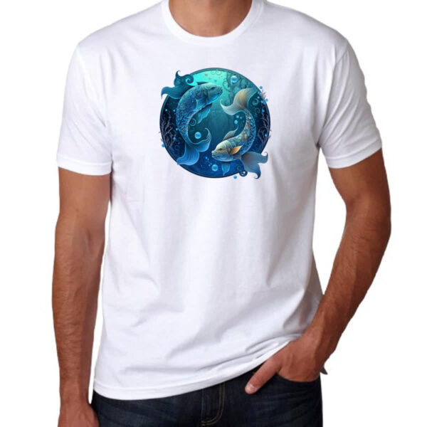 Camiseta Unissex Signo de Peixes placa de luxo - Imagem 3