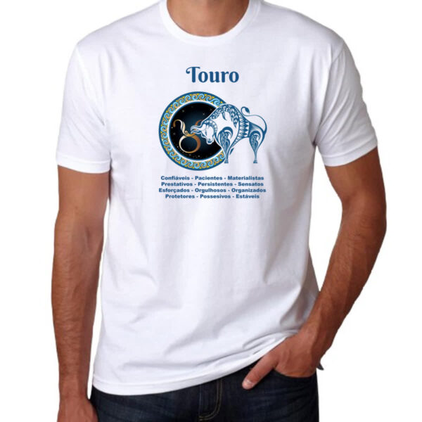 Camiseta Unissex Signo de Touro adjetivos - Imagem 3