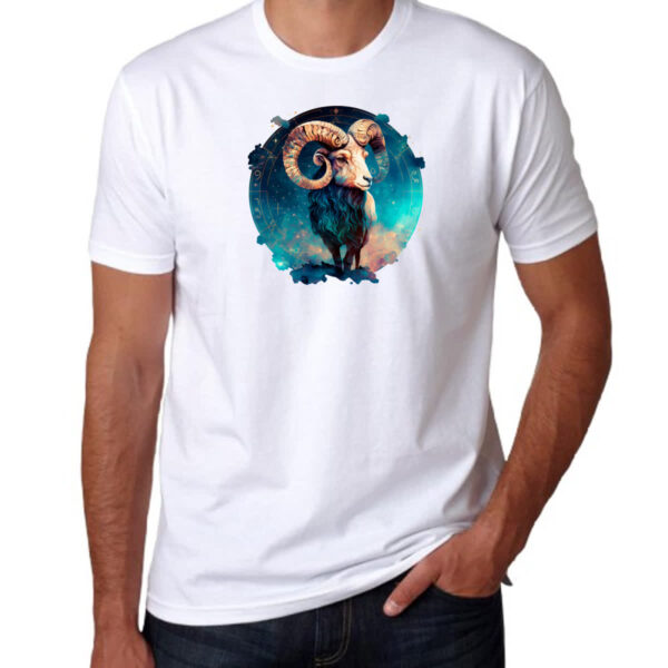 Camiseta Unissex Signo de aries logo de luxo - Imagem 3