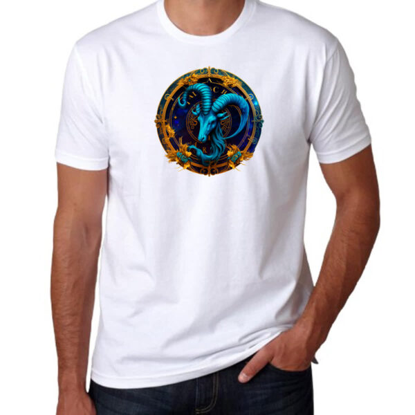 Camiseta Unissex Signo de capricornio logo de luxo - Imagem 3