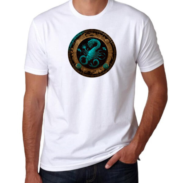 Camiseta Unissex Signo de escorpiao logo de luxo - Imagem 3