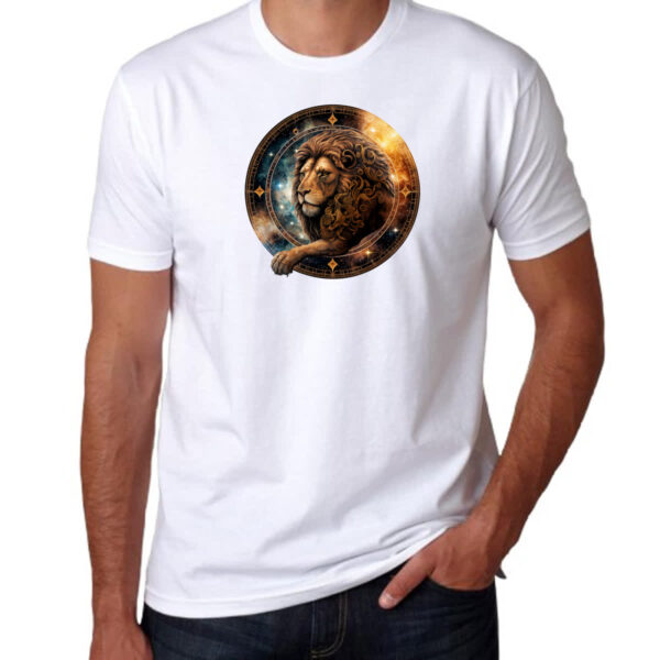 Camiseta Unissex Signo de leao logo de luxo - Imagem 3