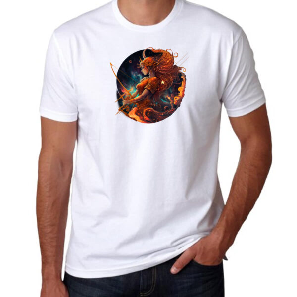 Camiseta Unissex Signo de sagitario logo de luxo - Imagem 3