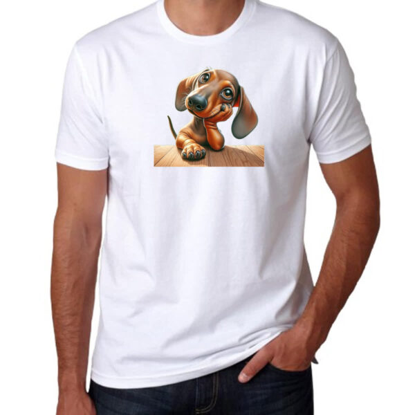 Camiseta Unissex Salsichinha pensativo - Imagem 3