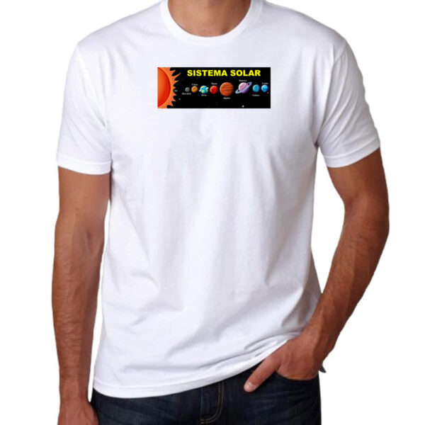 Camiseta Unissex Sistema solar noite - Imagem 3