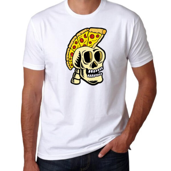 Camiseta Unissex Skull pizza gladiator - Imagem 3