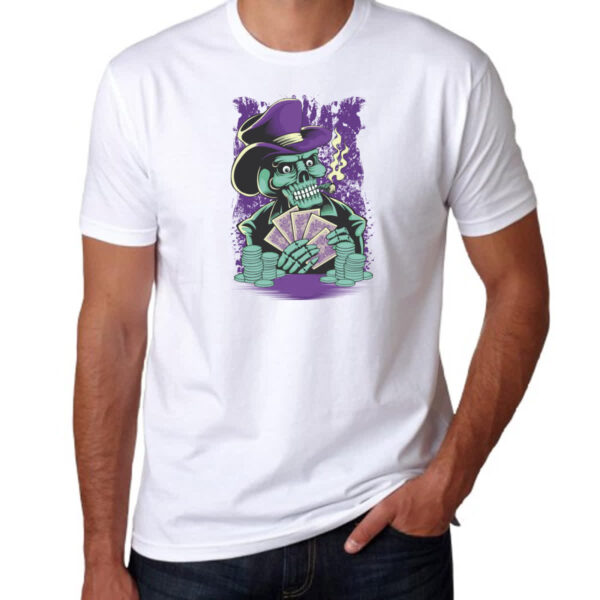 Camiseta Unissex Skull poker - Imagem 3
