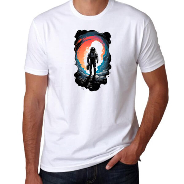 Camiseta Unissex Astronauta de marmore - Imagem 3