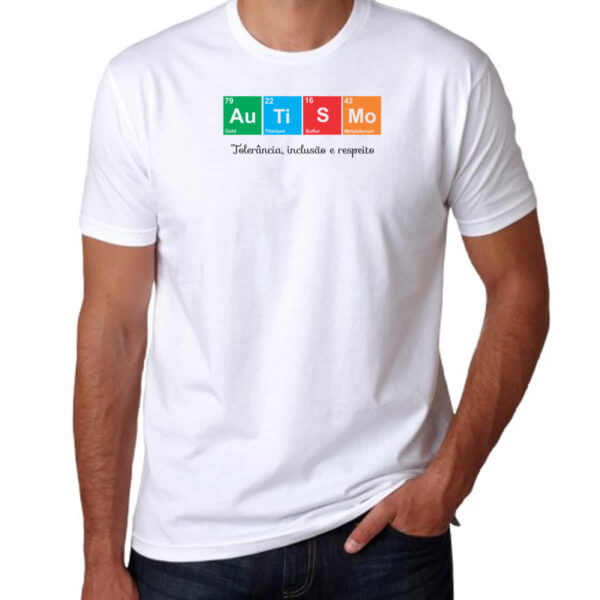 Camiseta Unissex Autismo tabela periodica - Imagem 3