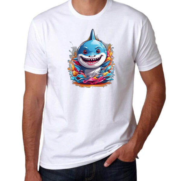 Camiseta Unissex Bebe Tubarao Splash - Imagem 3