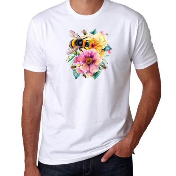 Camiseta Unissex Abelha na flor - Imagem 3