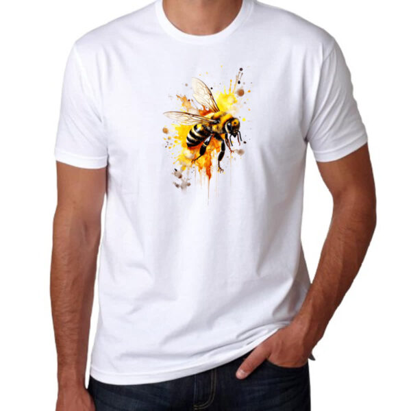 Camiseta Unissex Abelha real splash art - Imagem 3