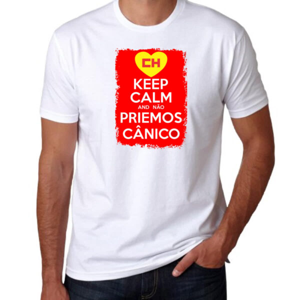Camiseta Unissex Keep Calm and nao priemos canico - Imagem 3