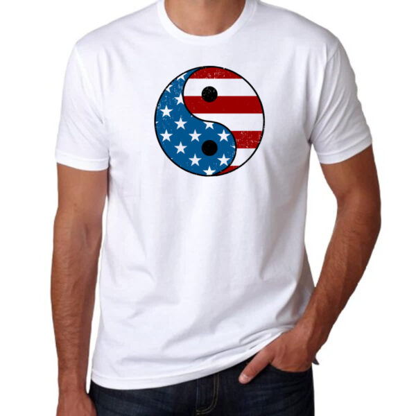 Camiseta Unissex Yin Yang EUA - Imagem 3