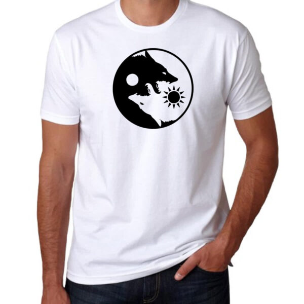 Camiseta Unissex Yin e Yang Lobos - Imagem 3