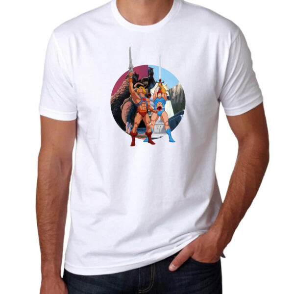 Camiseta Unissex He-man e Lion espadas do poder - Imagem 3