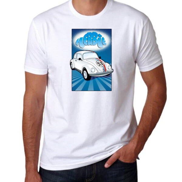 Camiseta Unissex Herbie Se meu fusca falasse quadro - Imagem 3